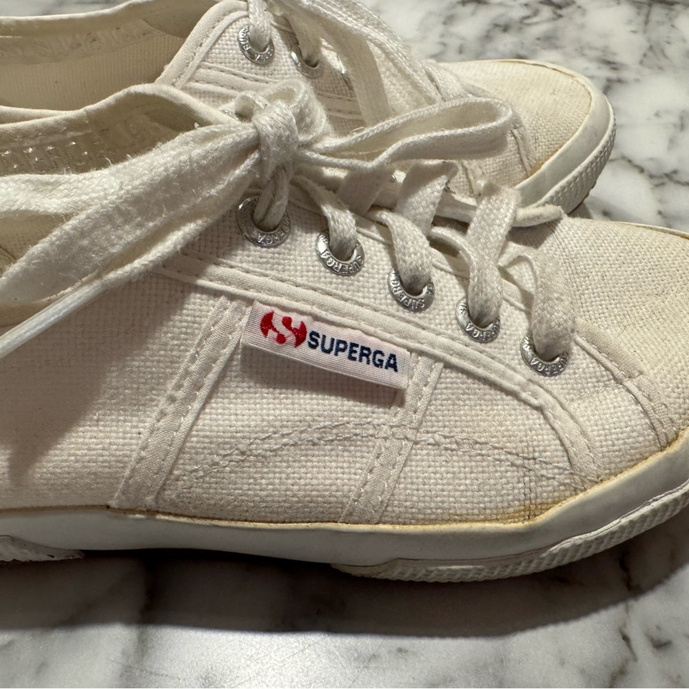 Superga Off-White Canvas Shoes